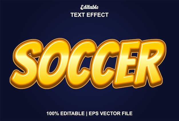 Efekt Tekstowy Piłki Nożnej Z żółtym Kolorem I Edytowalnym