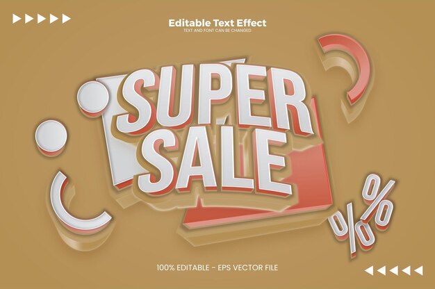 Efekt Tekstowy Super Sale W Nowoczesnym Stylu Trendu