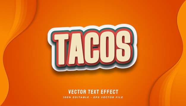 Efekt Tekstowy Tacos W Stylu Vintage