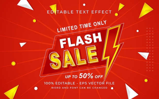 efekt tekstowy w stylu flash sprzedaż edytowalny efekt tekstowy