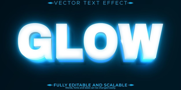 Efekt tekstowy w świetle neonowym można edytować w stylu retro i świecącego tekstu