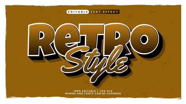 Efekt tekstu 3D w stylu retro