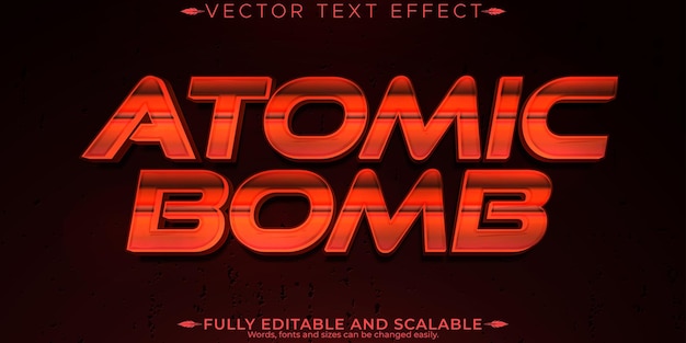 Efekt tekstu atomowego edytowalnego edytowalny bomb i styl tekstu gry