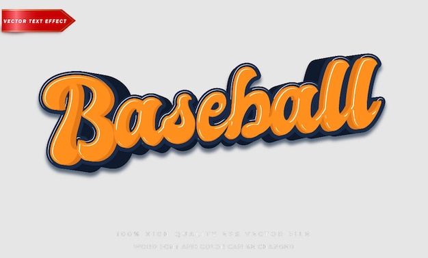 Efekt tekstu baseballowego w stylu 3D
