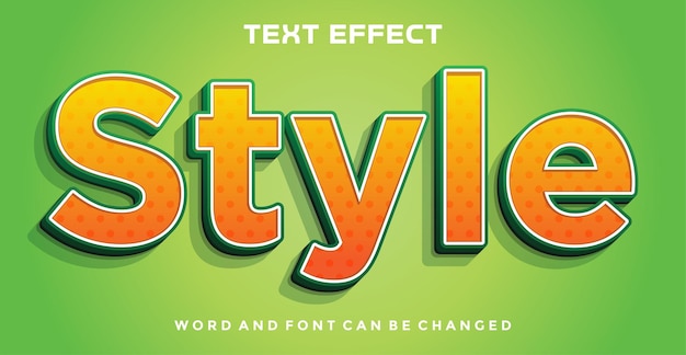 Efekt tekstu do edycji Styl motywu zielonego światła