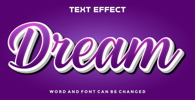 Efekt tekstu edytowalnego Dream