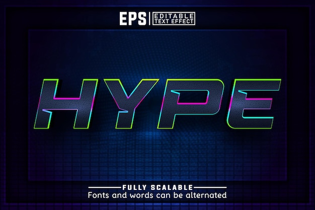 Efekt tekstu edytowalnego HYPE 3d