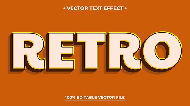 Efekt tekstu edytowalnego Retro Klasyczny styl tekstu vintage Retro