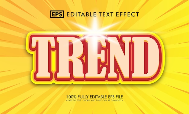 Efekt tekstu edytowalnego trendu