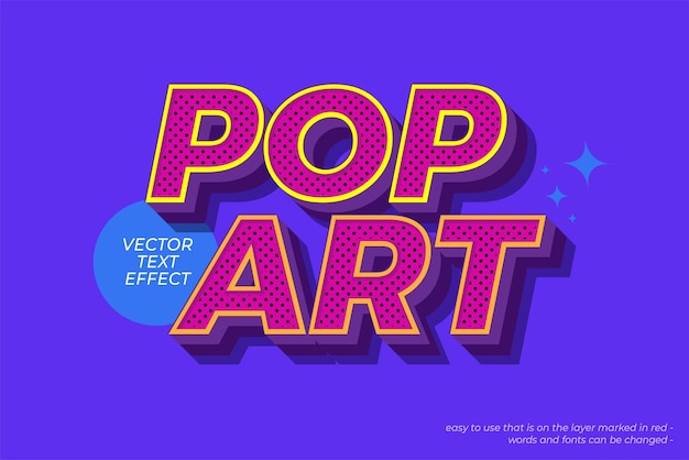 Efekt tekstu edytowalnego w stylu wektorowego pop art 03