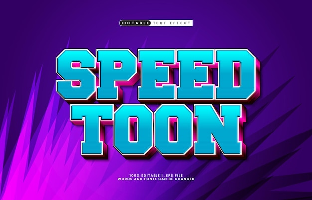 efekt tekstu edytowalnego z stylem tekstu speedtoon i kreskówki