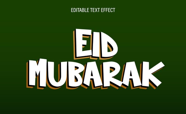 Efekt tekstu Eid 3D Ramadan Kareem design