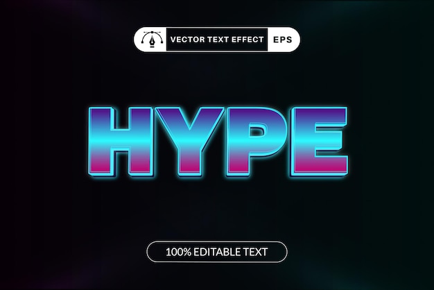 Efekt tekstu hype z Neon Editable