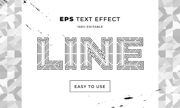 Plik wektorowy efekt tekstu linii