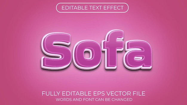 Efekt tekstu na sofie