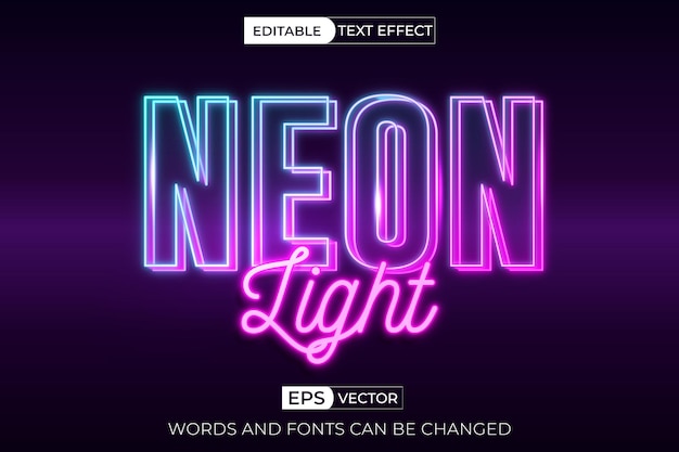 Efekt tekstu neonowego światła