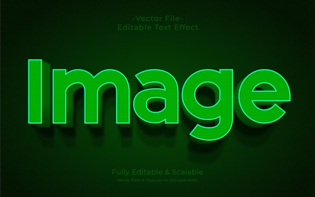 Plik wektorowy efekt tekstu obrazu 3d w pełni edytowalny w illustrator vector