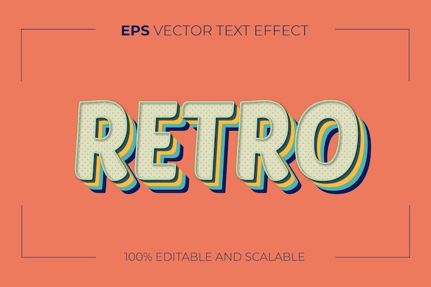 Efekt tekstu retro 3D