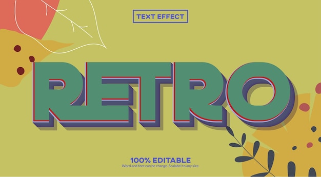 Efekt tekstu retro 3D