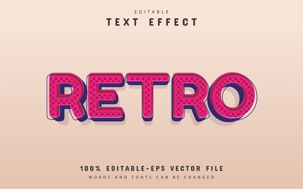Efekt tekstu retro edytowalny