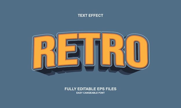 Efekt tekstu retro edytowalny