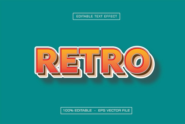 Efekt tekstu retro edytowalny