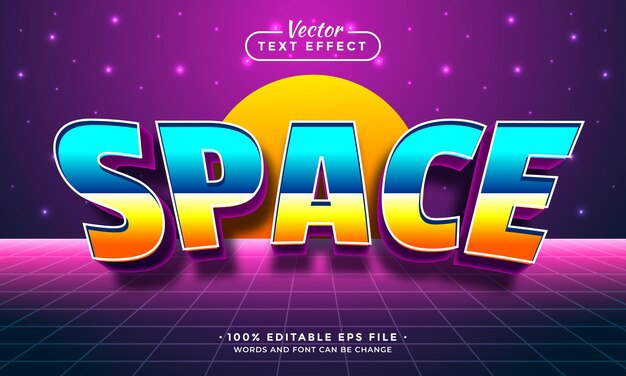 Efekt tekstu spacji