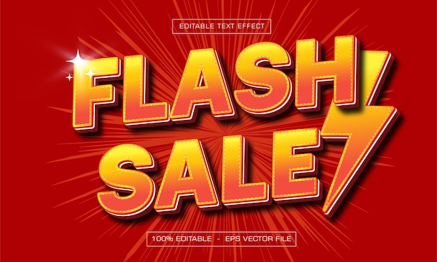 Efekt tekstu sprzedaży flash edytowalny Styl tekstu promocyjnego