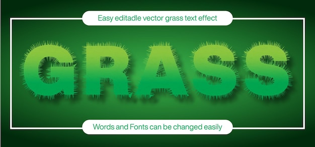 Plik wektorowy efekt tekstu trawy