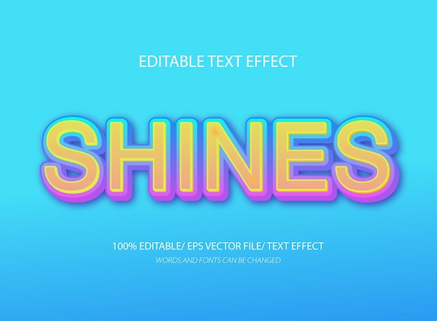 Efekt tekstu w stylu 3d shines
