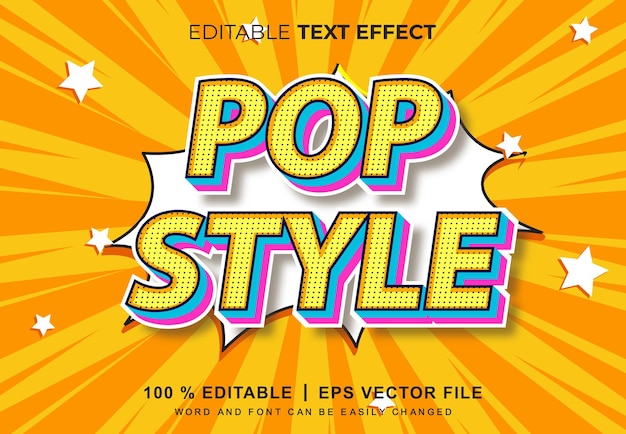 Efekt tekstu w stylu pop art