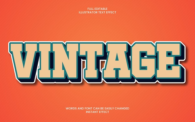 Efekt tekstu w stylu vintage