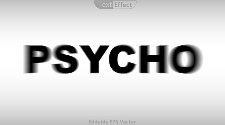 Wektor efekt tekstu z niewyraźnym ruchem edytowalny wektor eps