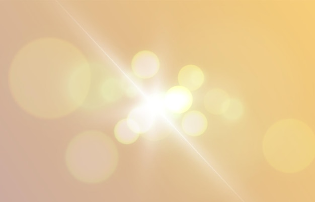 Efekt żółtego światła z flary obiektywu PNG Vector