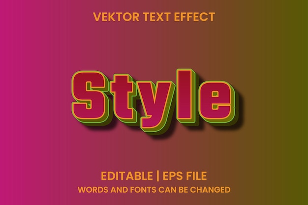 Efekty stylu tekstu edytowalnego