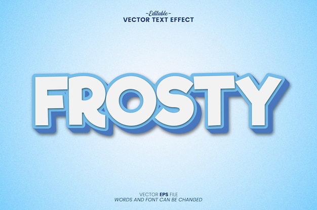 Efekty tekstowe 3d w stylu mroźnego śniegu