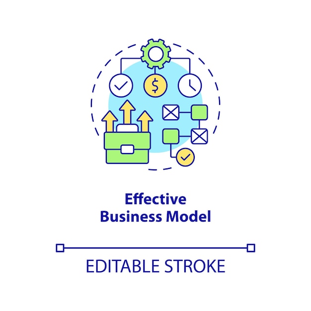 Efektywna Ikona Koncepcji Modelu Biznesowego