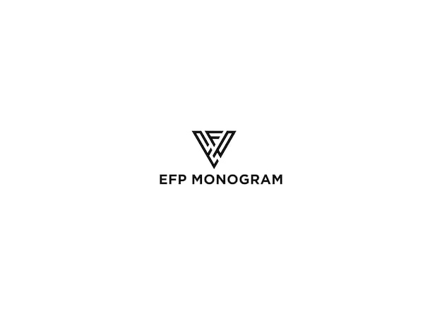 Efp Monogram Logo Projekt Wektor Ilustracja