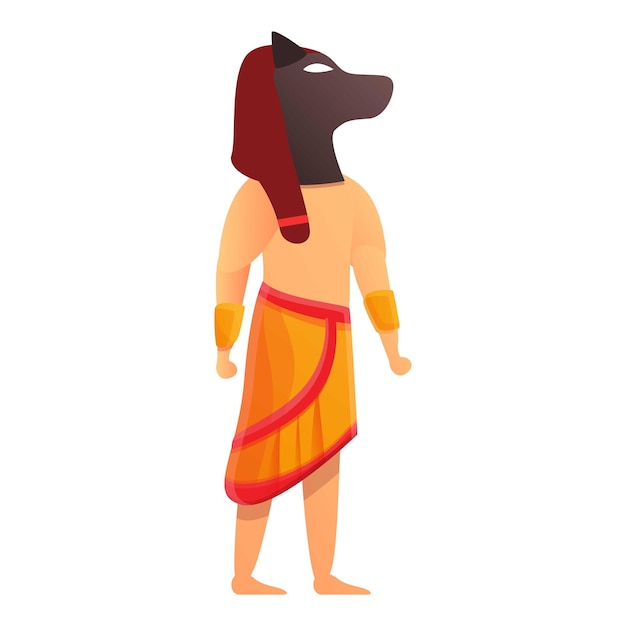 Plik wektorowy egypt man dog head icon karikatura egiptu man dog head vector icon dla projektowania stron internetowych izolowana na białym tle