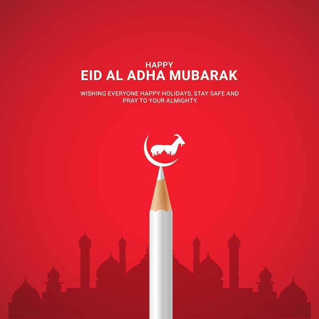 Eid Al Adha Mubarak Księżyc Odrobina Pein Czytać Tło Wektor Swobodny