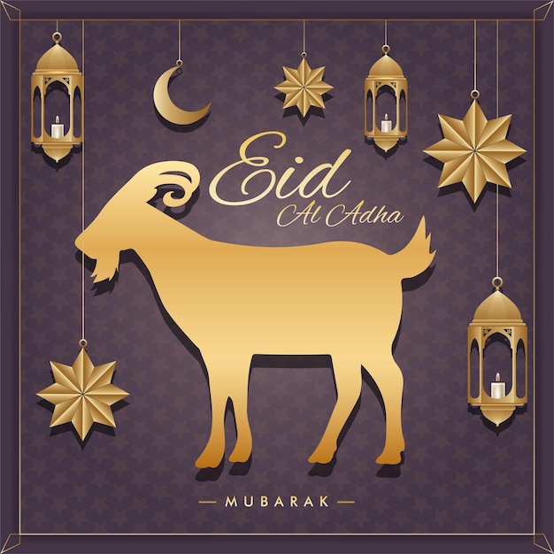 Plik wektorowy eid al adha mubarak szczęśliwy eid ul adha celebracja życzenia karty plakat tło wektor