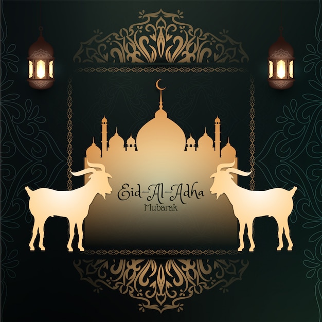 Eid Al Adha Mubarak Tło Dekoracyjne