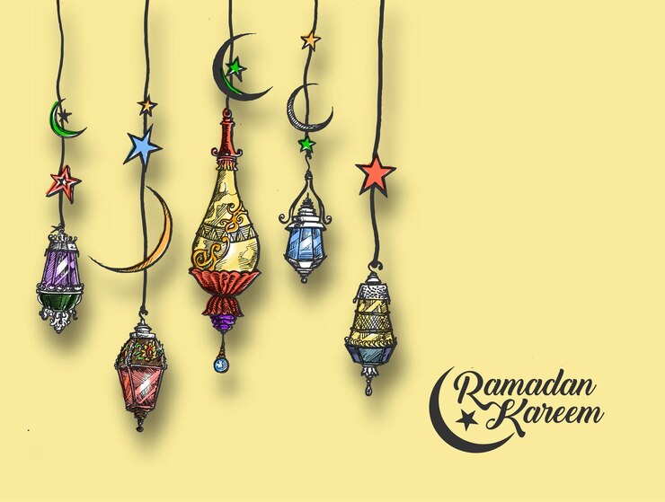 Wektor eid al adha mubarak z ilustracji wektorowych szkicu ramadan kareem