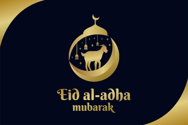 Plik wektorowy eid al adha wektor element tła dla eid al adha mubarak z logo wektor koza księżyc gwiazdy meczet elementów ilustracji