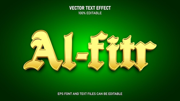 Eid Al Fitr edytowalny efekt tekstowy