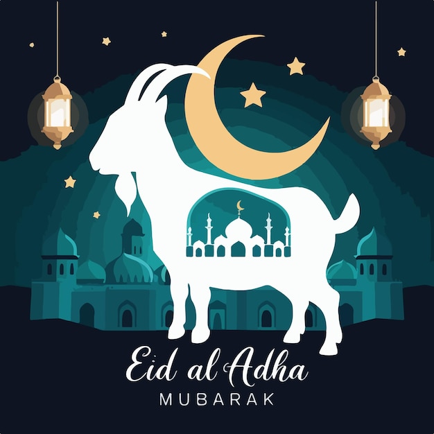 Plik wektorowy eid aladha mubarak islamska ilustracja tła