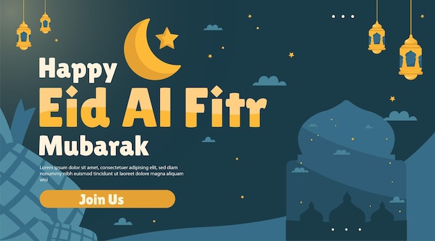 Plik wektorowy eid alfitr hari raya aidilfitri ilustracja