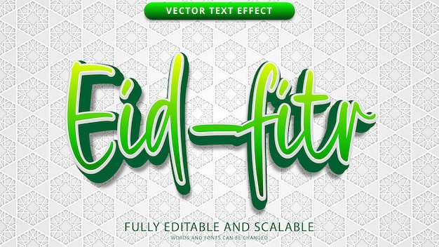 eid fitri efekt tekstowy edytowalny plik eps