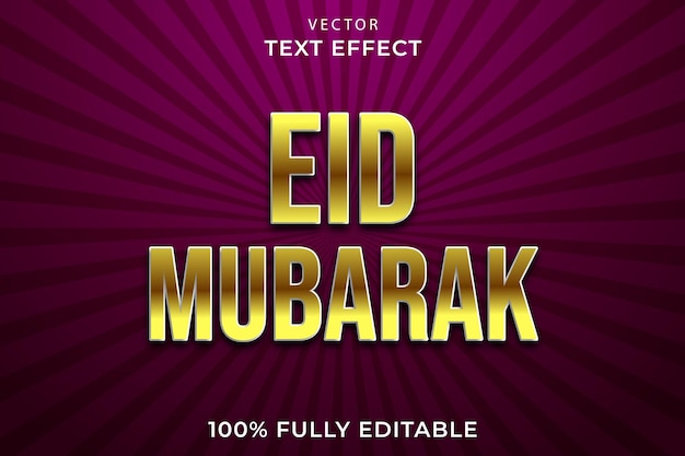 Eid Mubarak 3d Edytowalny Efekt Tekstowy