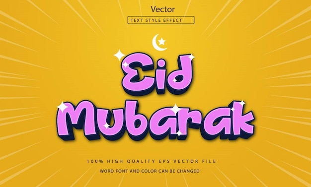 Eid Mubarak Efekt Tekstowy Kreskówki